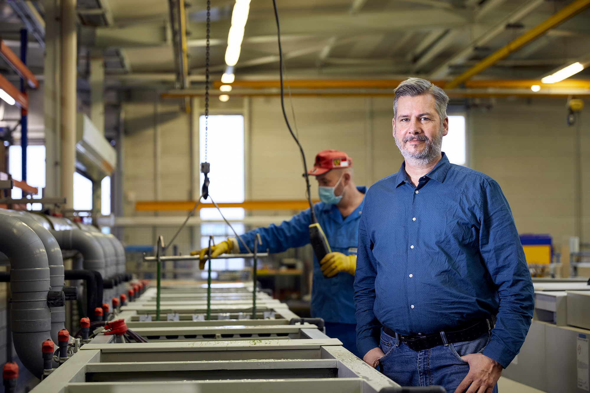 Fleming Rigert, Geschäftsleiter und Inhaber der Elektrolyse AG im Gebäude der Elektrolyse AG. 